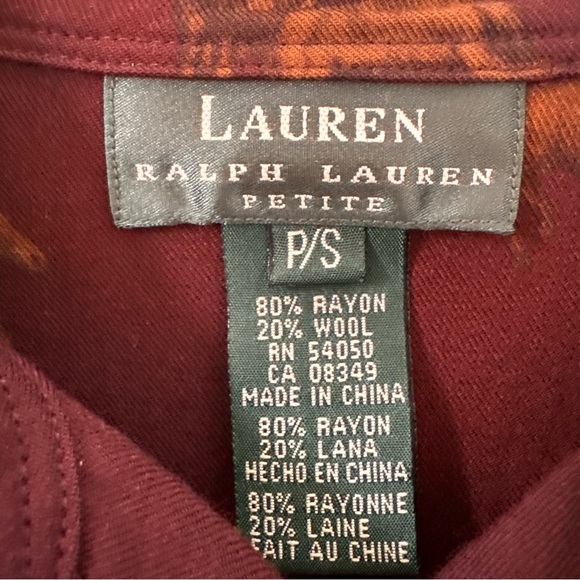 Vintage Lauren Ralph Lauren Horse Print Equestrian Button Down Shirt Size SP - Picture 7 of 9